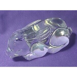 Princess House Crystal Rabbit Bunny Paperweight Figure 24% Lead Vintage